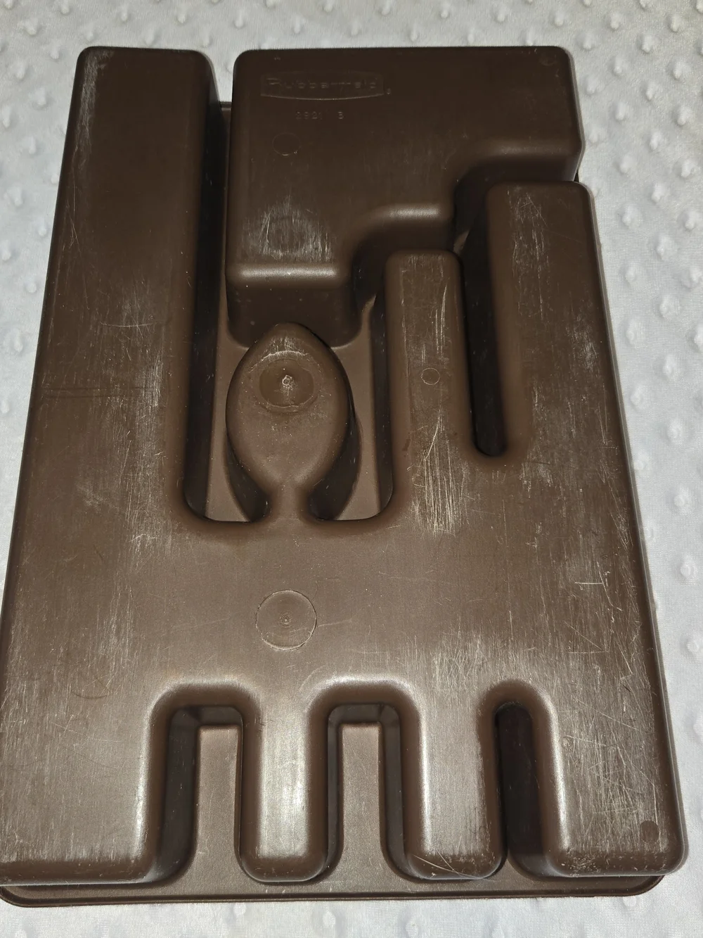 Vintage Rubbermaid 5 Slot Brown Plastic Utensil Tray Organizer‎